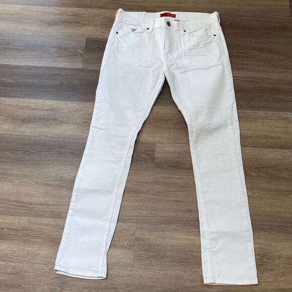 Guess Men's White Skinny Jeans Size 32X32 - Picture 1 of 10